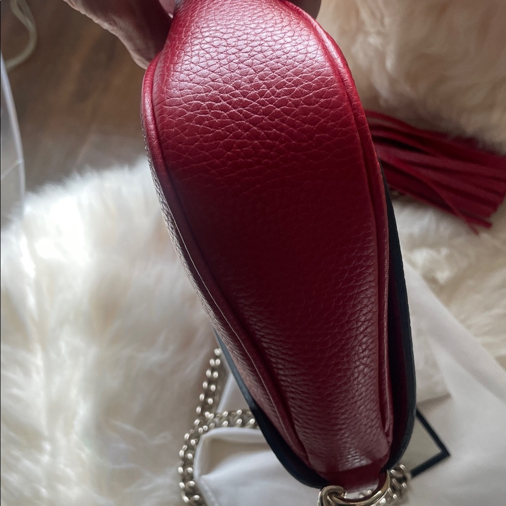 Gucci Red Soho Disco Crossbody with Tassel - Picture 6 of 10